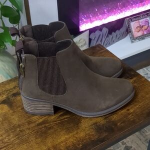 Natural Reflections Dark Brown Ankle Booties